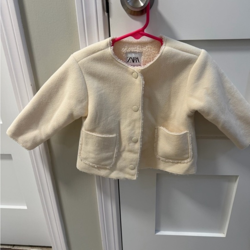 Zara Cream Kids Fleece Jacket